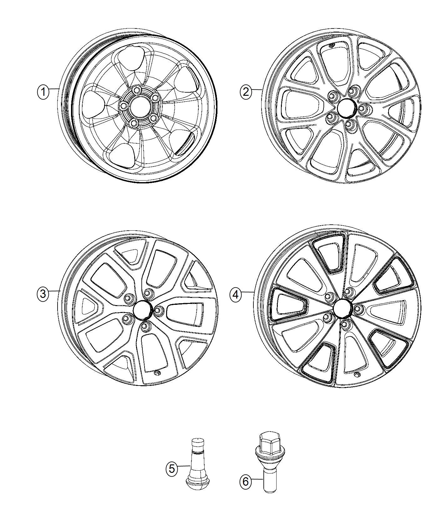 06511051AA - MOPAR Screw. Hex head. M12x1.25x60.0. [all aluminum wheels