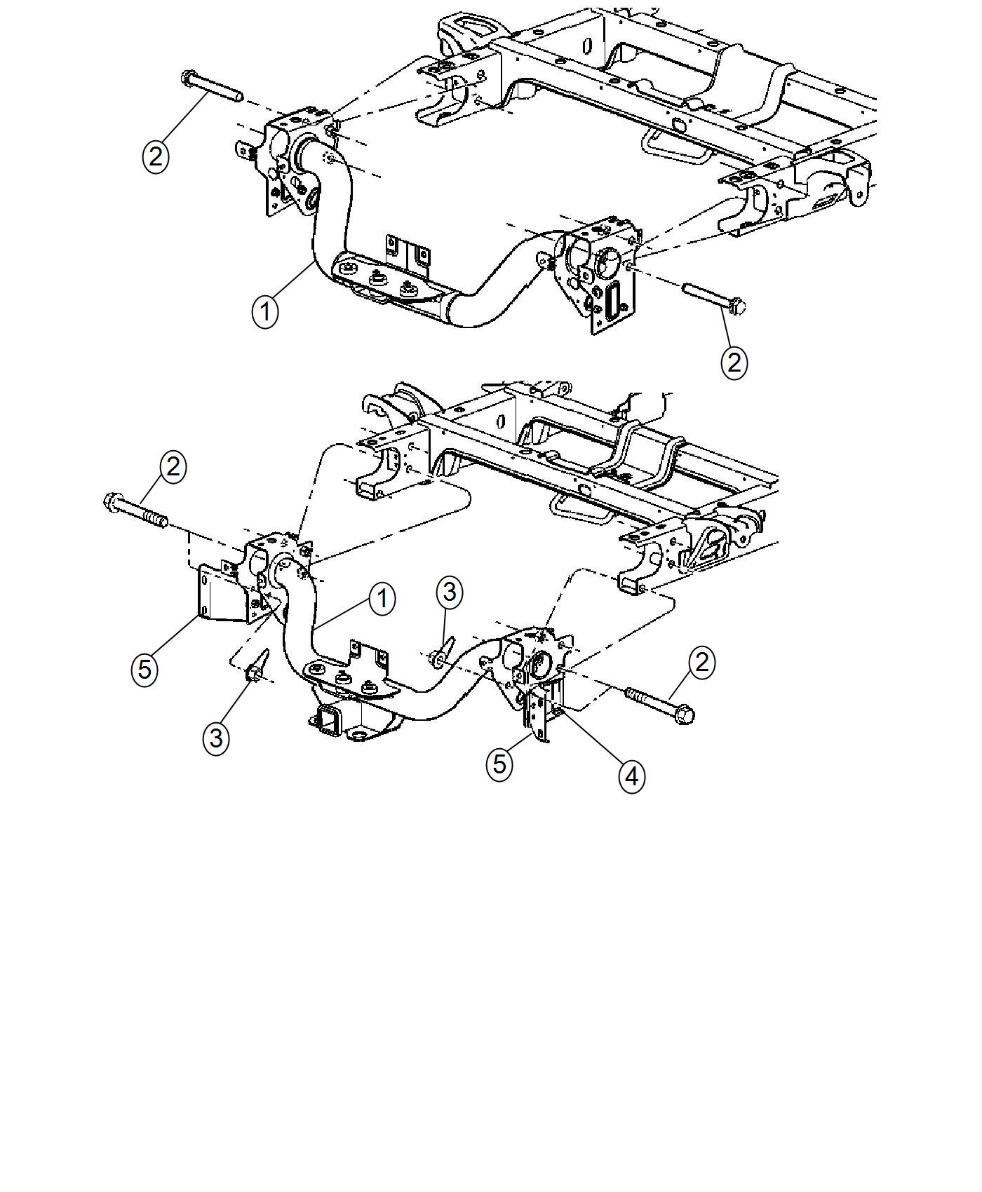 68161896AA - MOPAR Hitch. Trailer. [5th wheel/gooseneck towing prep grp ...