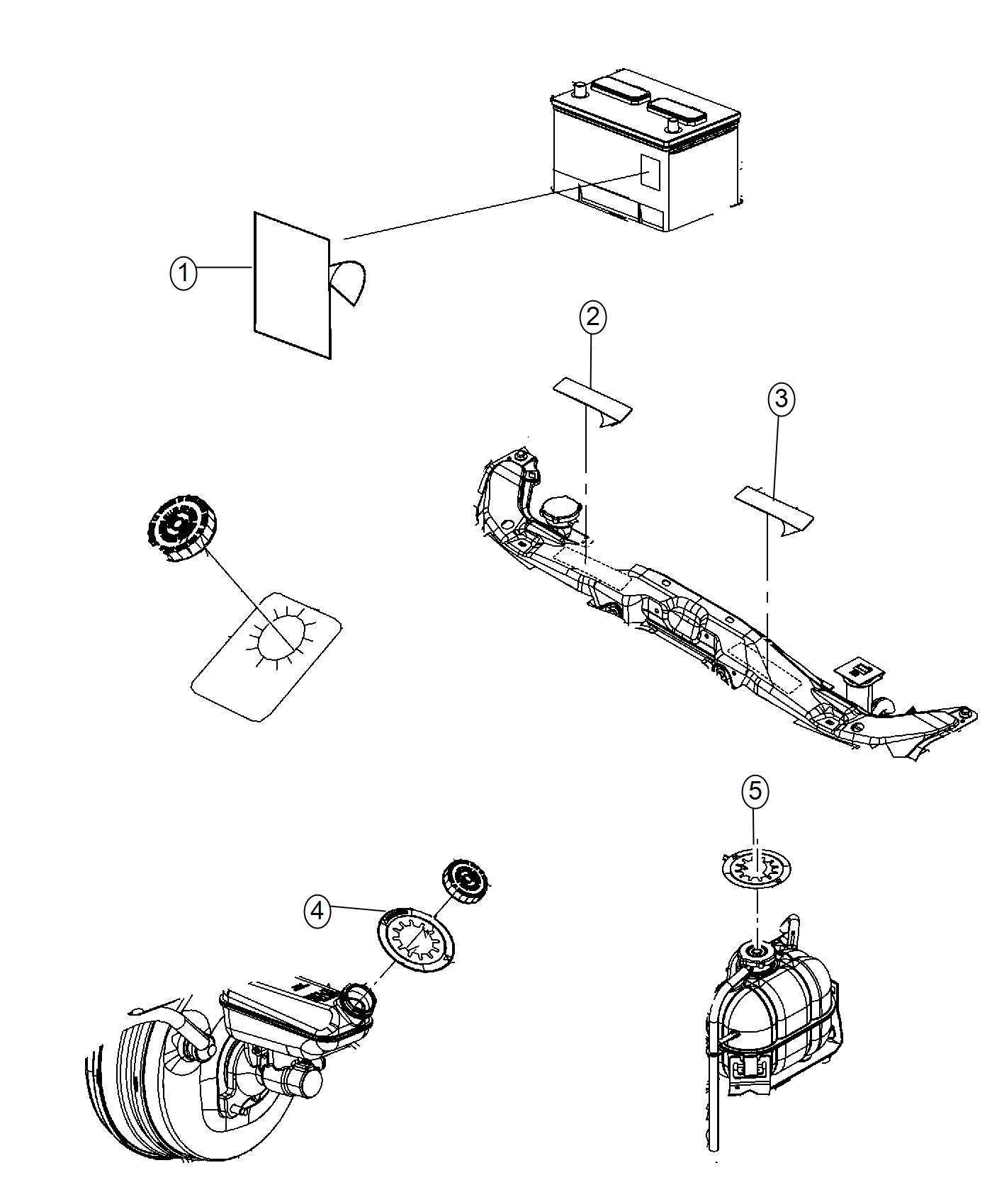 2016 Dodge Durango Label. Air conditioning system. [r1234yf a/c