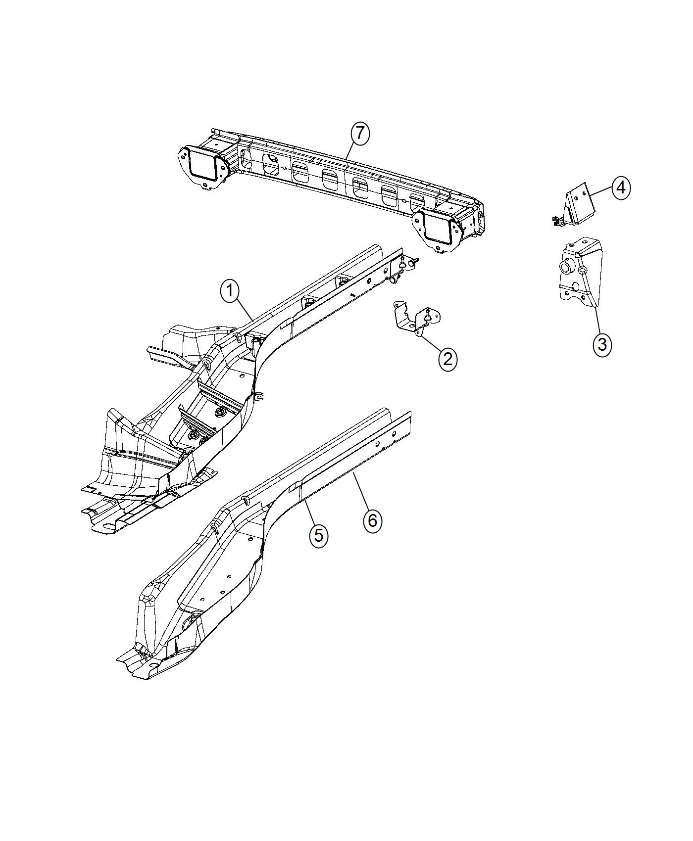 2017 Jeep Renegade Bracket. Right. Tow Hook - 68256212aa 