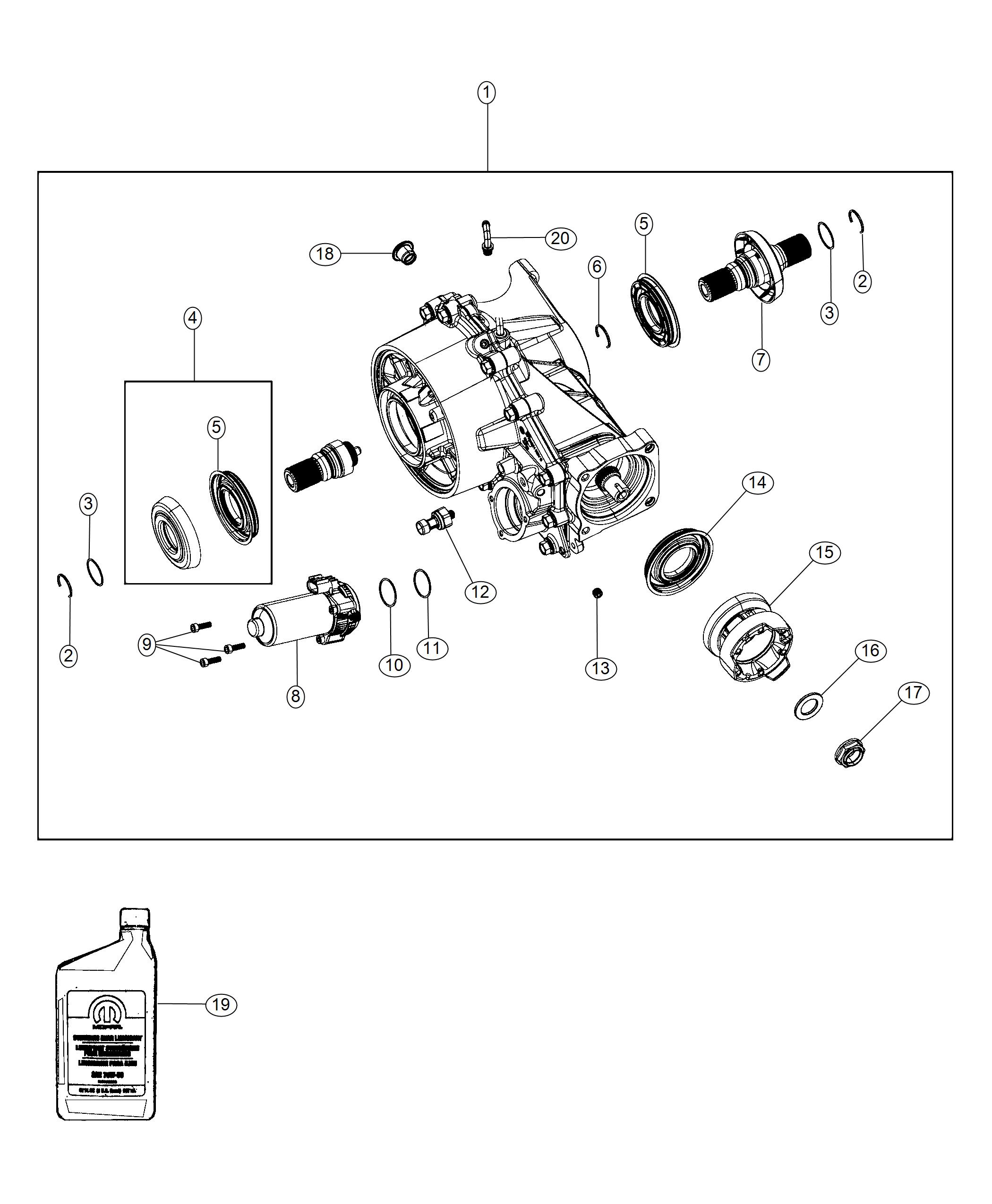 Jeep Cherokee Differential. Rear axle. [jeep active drive i