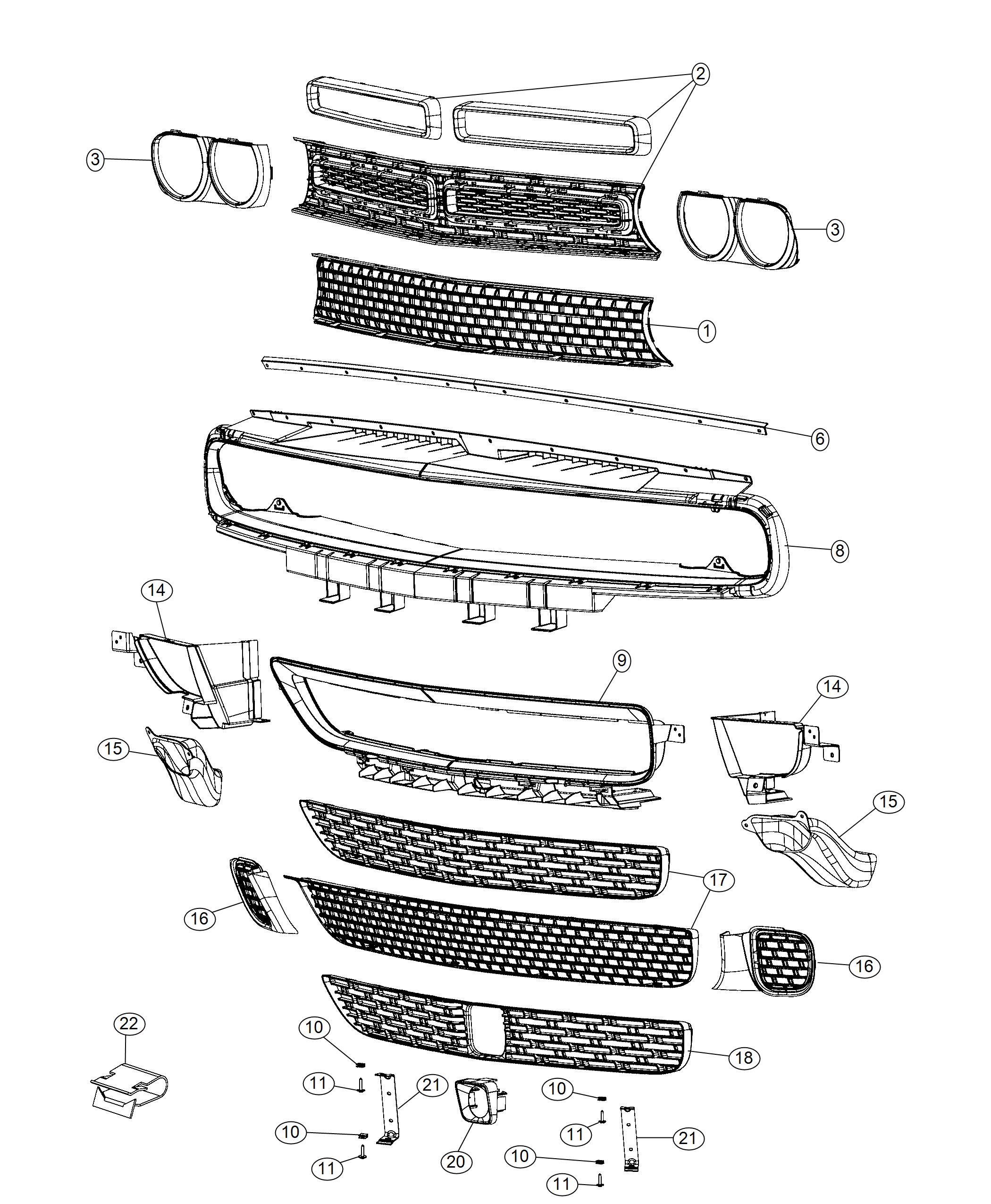 Dodge Challenger Front Bumper Assembly