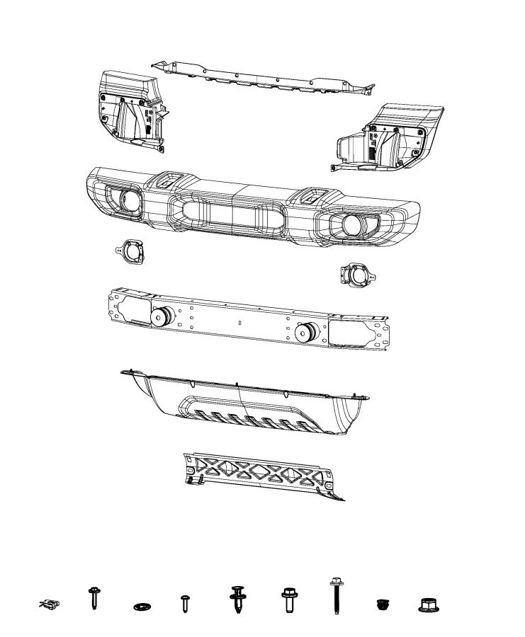 2020 Jeep Wrangler Cover. Bumper. Color: [no description available ...