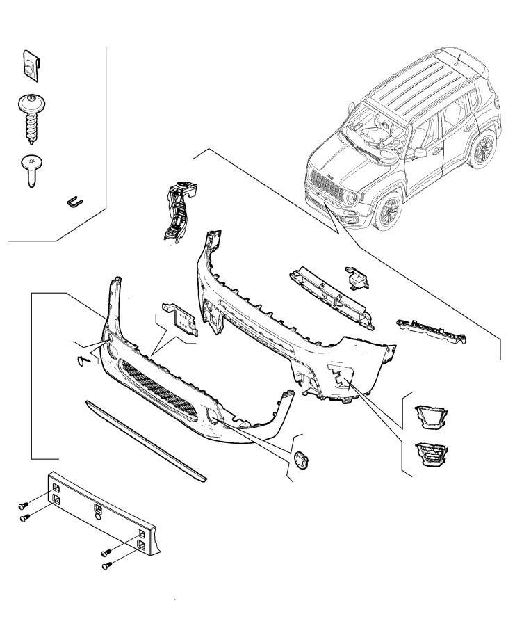 6VM44TZZAA - MOPAR Fascia. Front upper. Trim: [*o0] color: [no ...